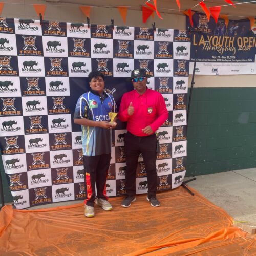 Anerva Ashok Player of the Match U15 Youth Cricket SCYCA